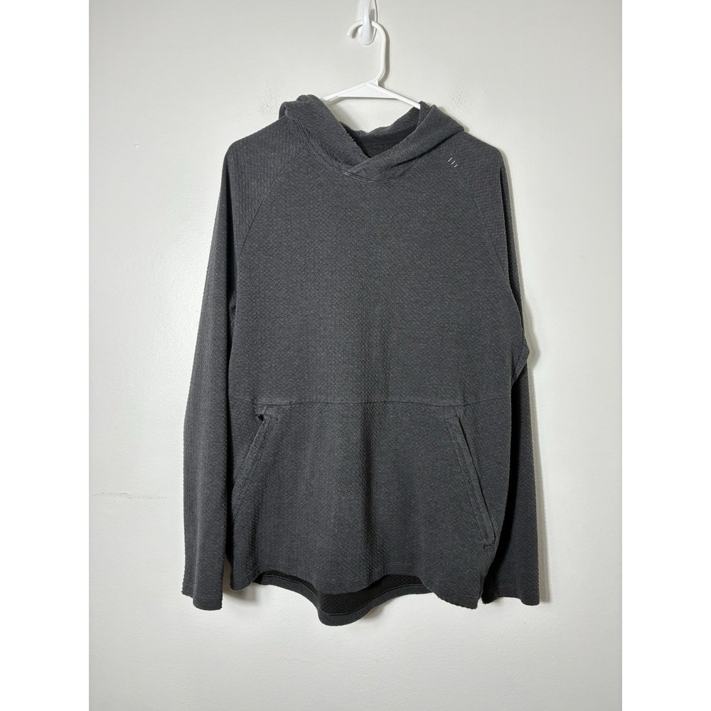 Lululemon At Ease Hoodie Men's M Grey Athletic Has Wear On Cuffs C Pics